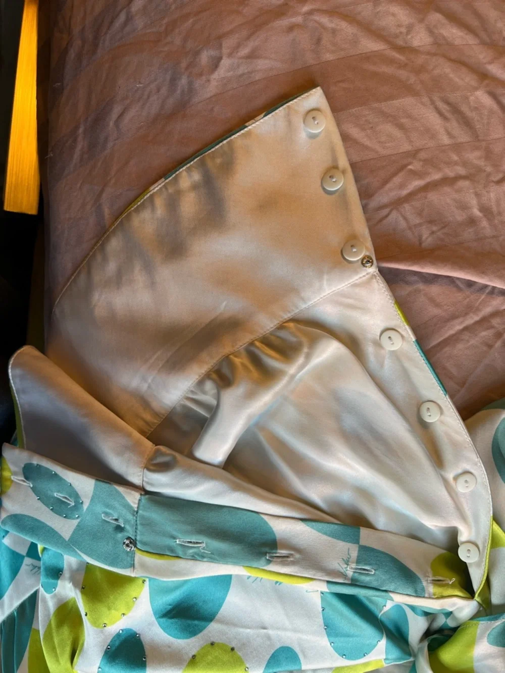 Rare Carmen Marc Valvo Collection Aqua and Lime Halter top - Picture 3 of 6